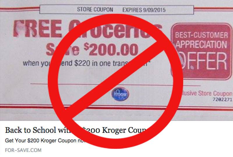 Surprise! This $200 Off Kroger Coupon Is Actually A Scam