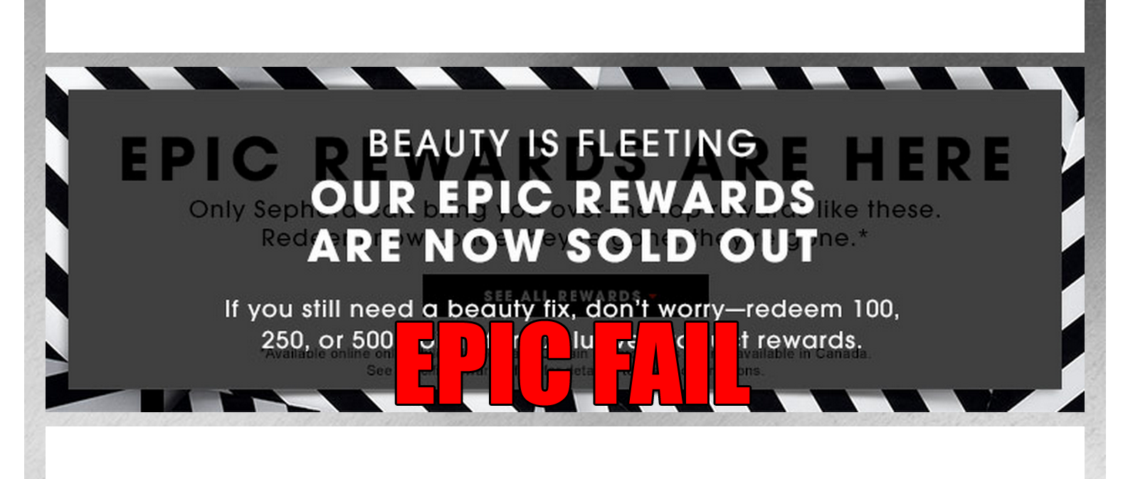 Sephora Promises Epic Rewards, Customers Get Epic Letdown