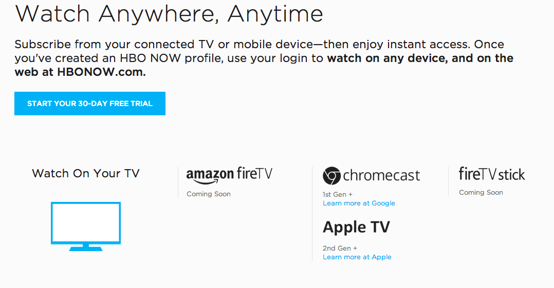 HBO Now Adds Chromecast Support