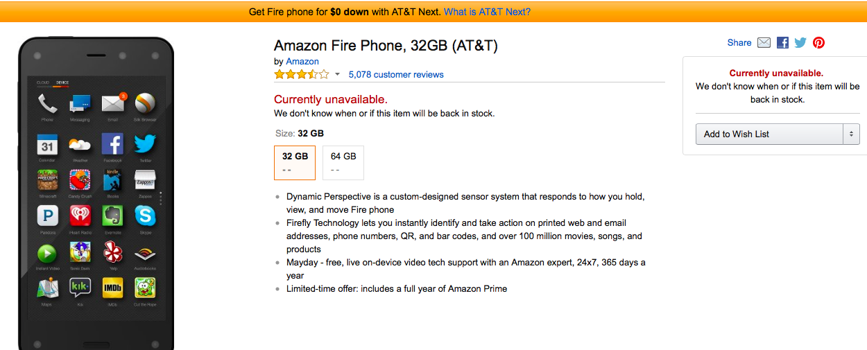 Amazon Has Finally Sold All Of Its Fire Phones
