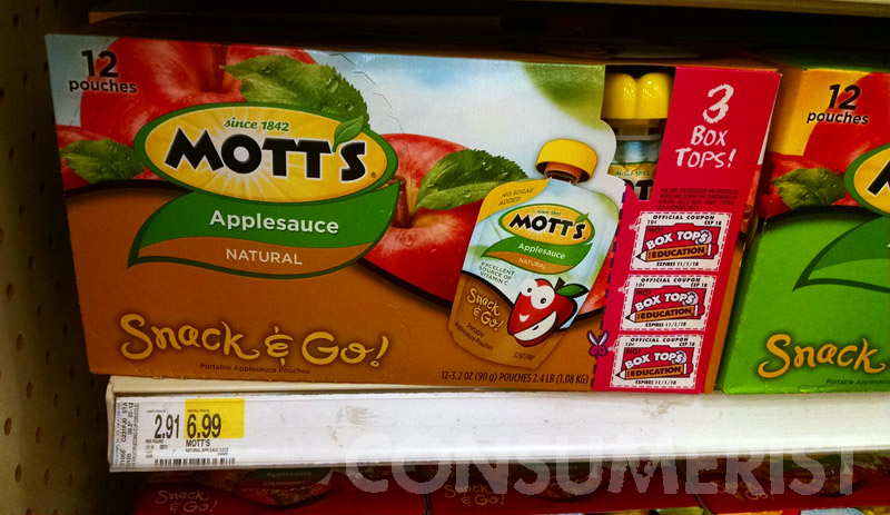 Target Charges $1 Extra If You Want Your Applesauce In A Bigger Box