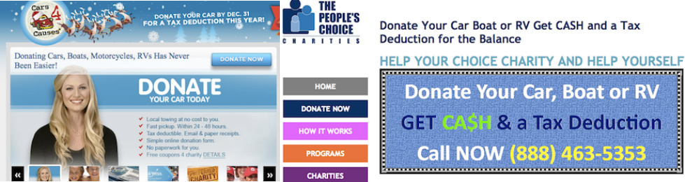 California Car Donation Charities Misrepresented Charitable Programs, Misdirected Donations