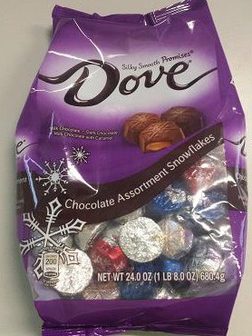 Seasonal Bags Of Dove Chocolate Recalled Due To Surprise Snickers, Allergy Concerns