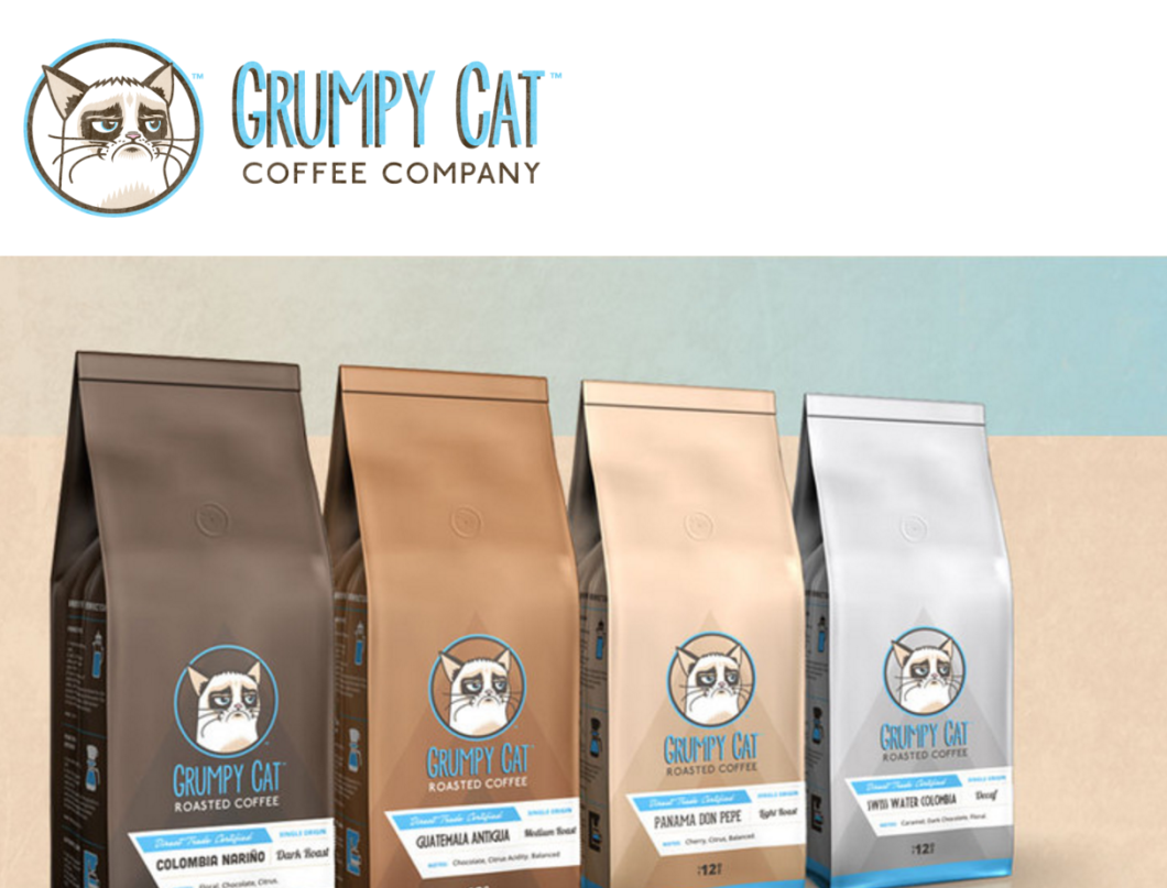The disputed coffee bean products are now being sold on GrumpyCat.com, which  is not run by the official Grumpy Cat.