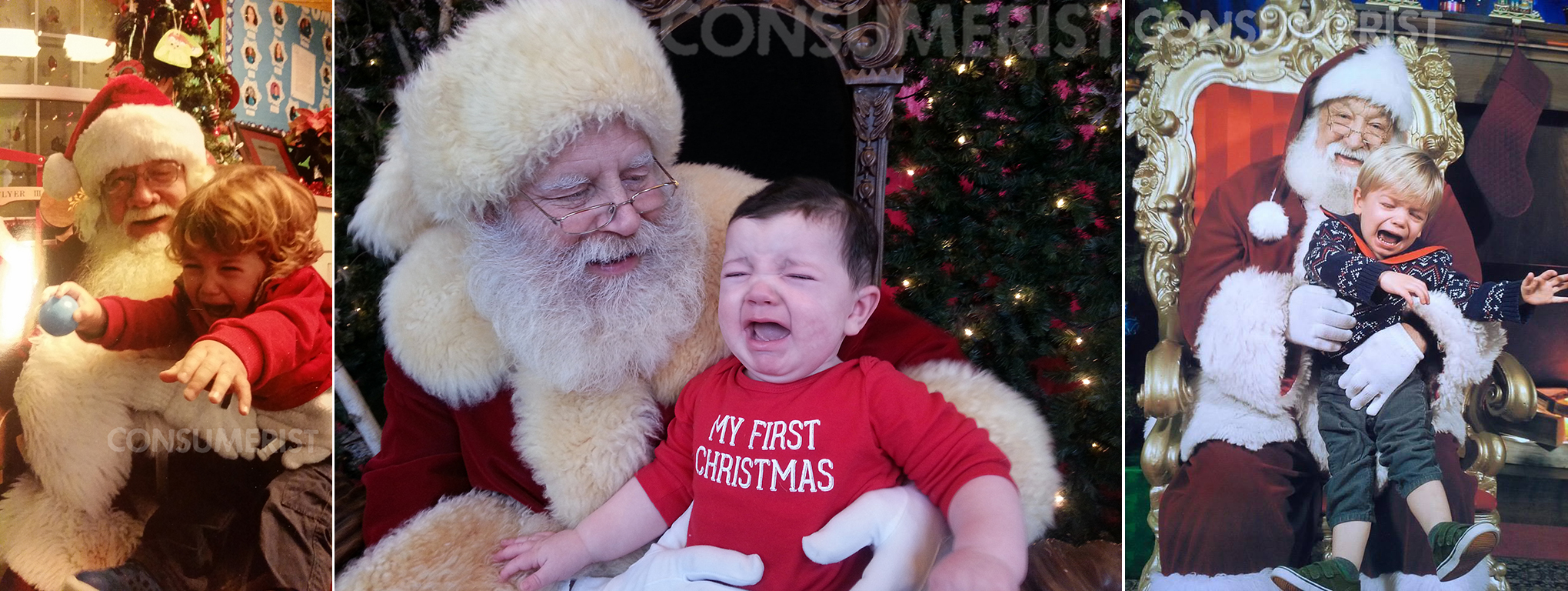 27 Photos Of Kids Who Are Totally Ticked Their Parents Made Them Hang Out With This Weird Santa Guy