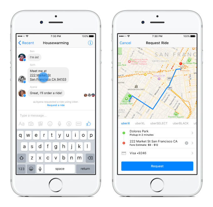 Facebook Users Can Now Use The Messenger App To Hail A Ride