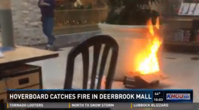 Hoverboard Catches Fire At Texas Mall, Federal Safety Officials Record 22 Explosions In 17 States