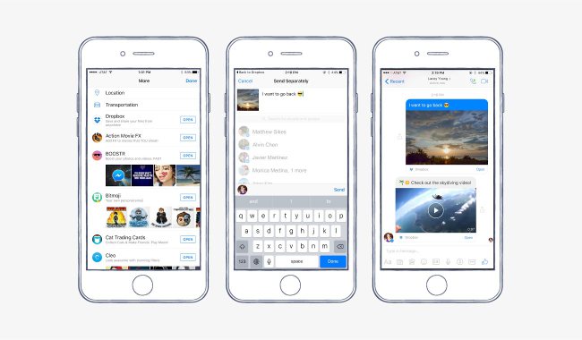 Facebook Partners With Dropbox To Allow Users To Share Files Through Messenger
