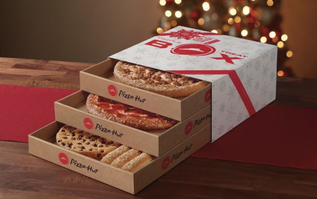 Pizza Hut Brings Back Cardboard Pizza Dresser For The Holidays