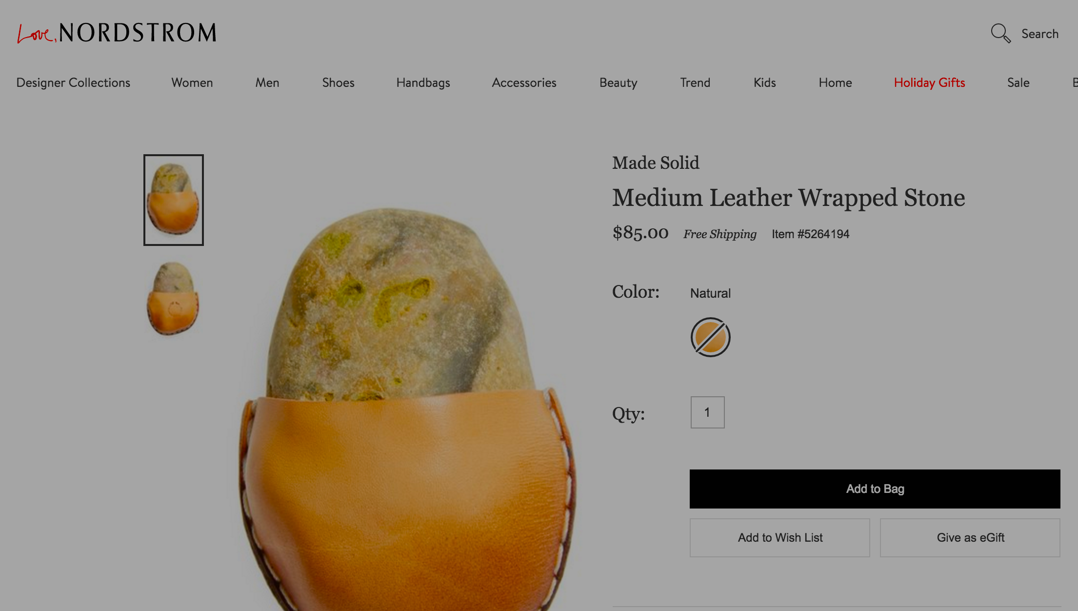 Nordstrom’s $85 “Leather Wrapped Stone” Makes Us Wonder: Can You Tell Real Gifts From Fakes?