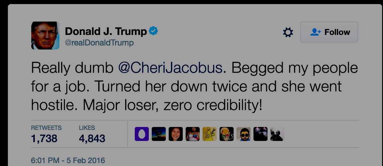 Political Pundit Can’t Sue Trump Over Tweet Saying She “Begged” For A Job
