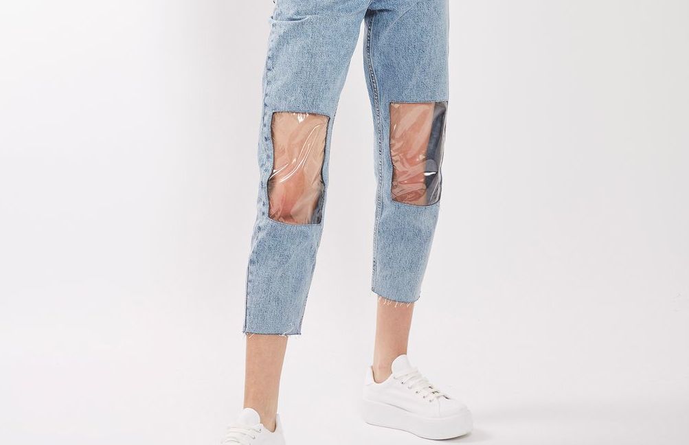 Twitter Disapproves Of Your $95 Mom Jeans With Clear Plastic Knee Windows