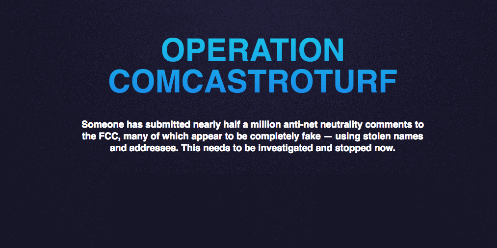 Comcast Threatens Legal Action Against Net Neutrality Advocates Over Comcastroturf.com