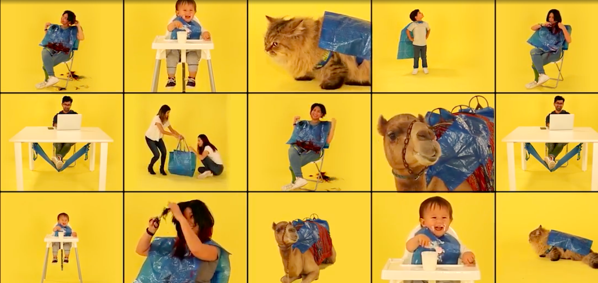 One IKEA Offers Instructions On How To Turn Those Blue Bags Into Pet Raincoats & Picnic Blankets
