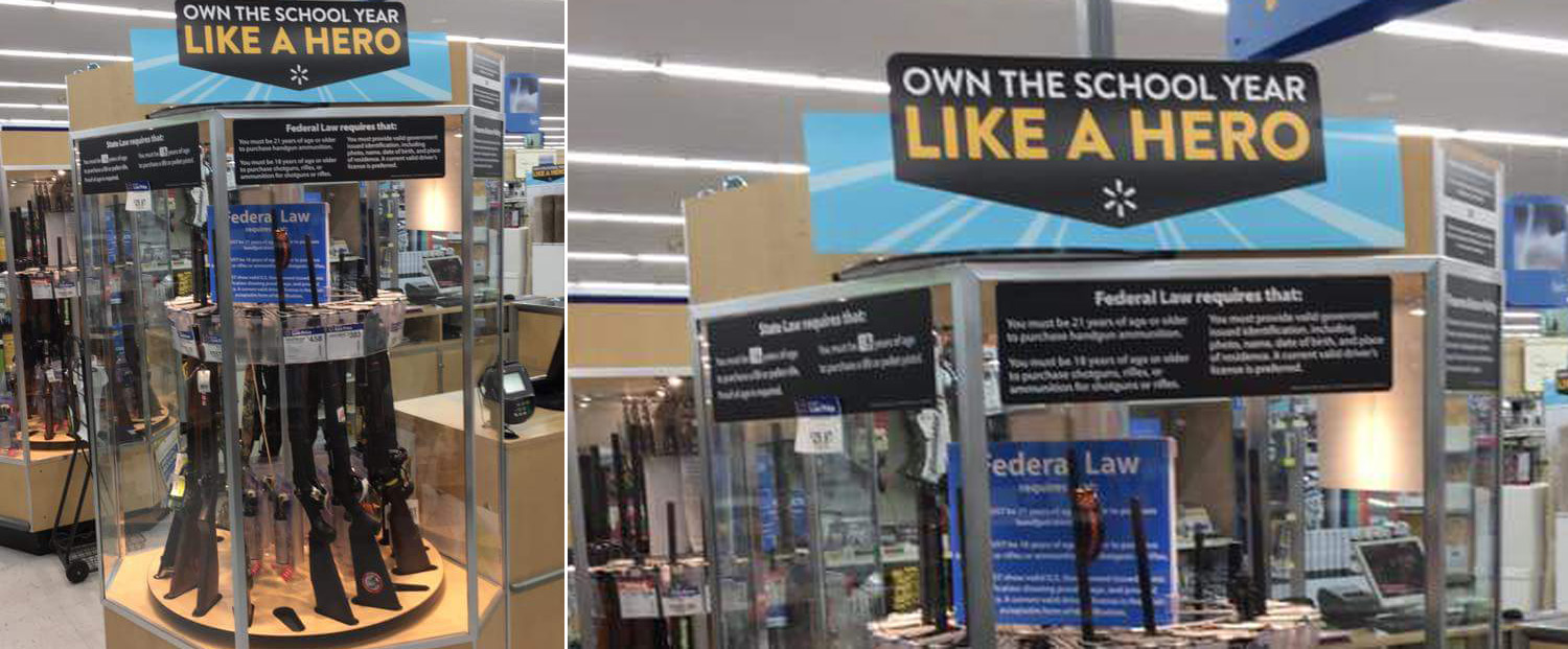 Walmart Claims ‘Back-To-School’ Sign On Gun Case Was A Prank