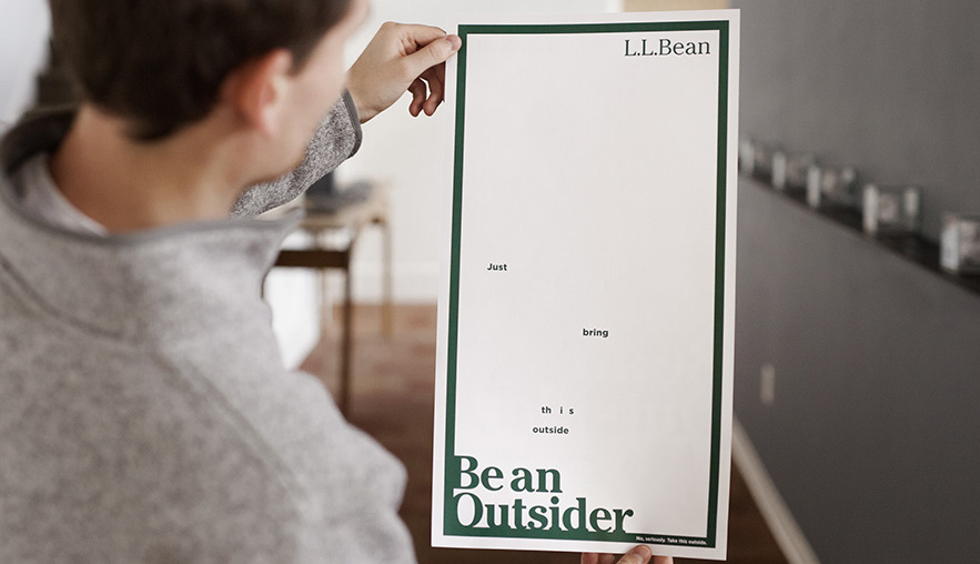 L.L. Bean Runs Full-Page Ad You Can Only Read In Sunlight