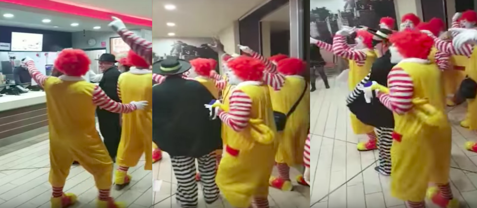 Gang Of Ronald McDonald Clowns Storms Burger King, Taunting Workers