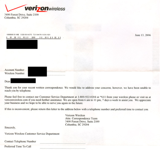 Verizon Wants to Chat About -$1000 Bill