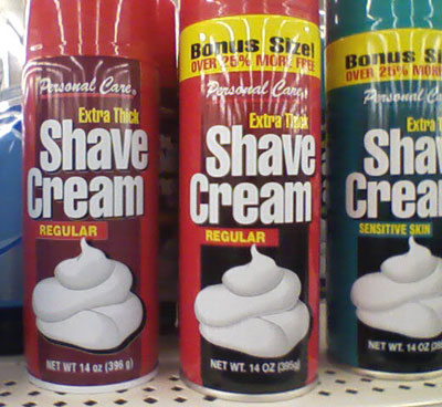 Grocery Same Size Ray Keeps Shaving Cream Same Size, Lies About It