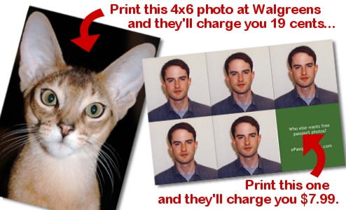 walgreens passport photo print cost