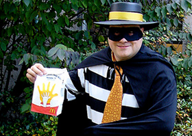 Police Officer Prepares Orders At McDonald's