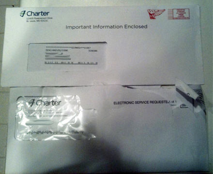 Guess Which Charter Envelope Has Important Billing Information?