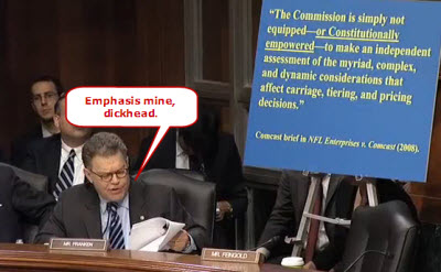 Al Franken Makes Comcast's CEO Look Like A Tool