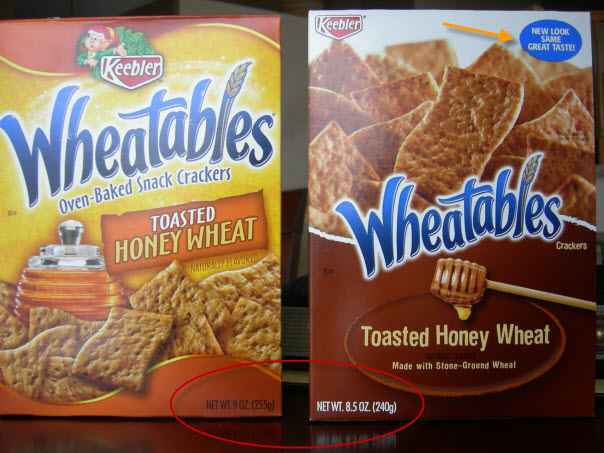 Wheatables' "New Look" Features .5 OZ Less To Look At
