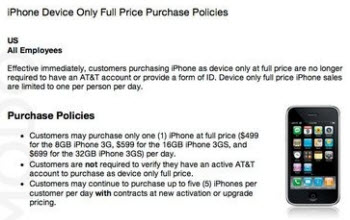 Apple Allowing People To Buy iPhones Without A Contract