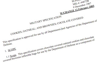 Defense Department Has A 26-Page Brownie Recipe