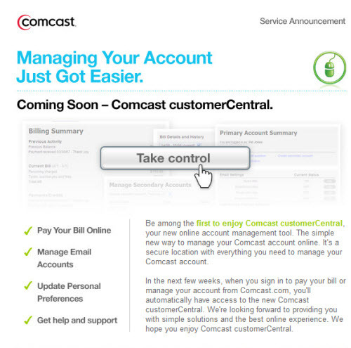 Comcast Unleashes CustomerCentral