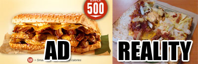 Fast Food Advertising Vs. Reality: Quiznos Baja Chicken Sandwich