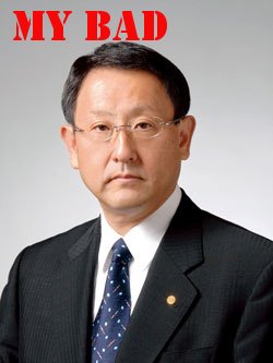 Toyota's Toyoda Apologizes To Shareholders