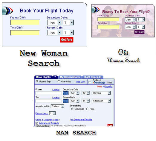 American Airlines Alters Adorable Pink "Women's" Search Box