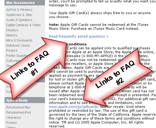 Apple's Website Has Conflicting Gift Card Policy