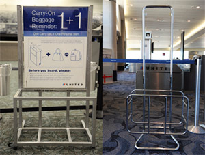 United Gate Bag Template 1" Shorter Than Check-In's, Makes You Gate Check Bag