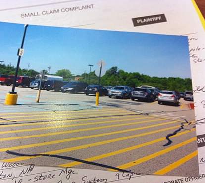 Man Drives Into Pole, Sues Walmart