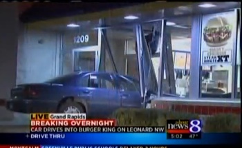 VIDEO: Woman Drives Through Burger King Window