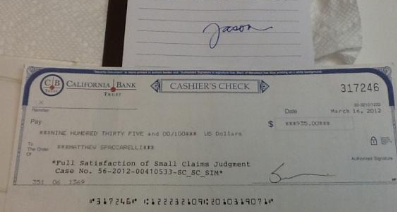 AT&T Writes Check To Victor In Small Claims Court Suit