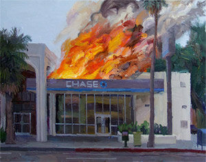 Painting Of Chase Branch On Fire eBays For $25,200