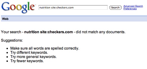 Why Won't Checkers/Rally's Make Their Nutrition Information Available?