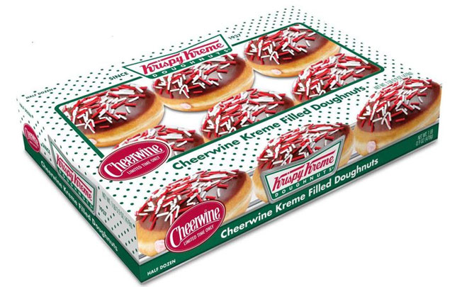 Mmm… Cheerwine Filled Krispy Kreme Doughnuts