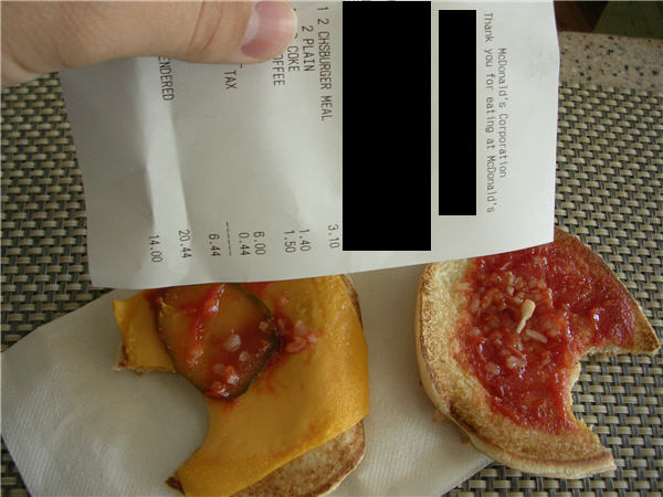 Went to McDonald's and ordered a cheeseburger with ketchup only.. well I  guess I got what I ordered : r/taskfailsuccessfully