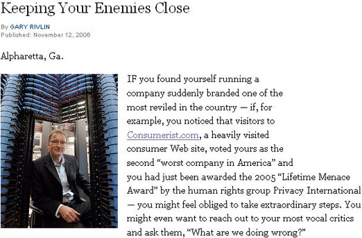 Choicepoint Coverage Lands Consumerist in NYT
