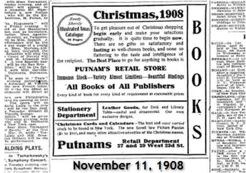 New York Times, 1908: 100 Years Of Christmas Creep!