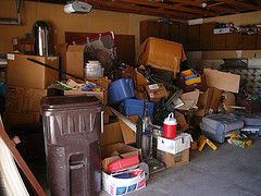 Create An Array Of Sliding Storage Bins On Your Garage Ceiling