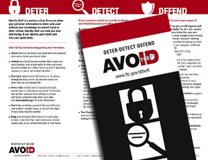 USPS & FTC Mail Out "Avoid ID Theft" Brochure