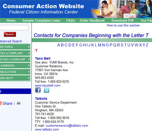 Complaint Contact Info For Most Major Companies