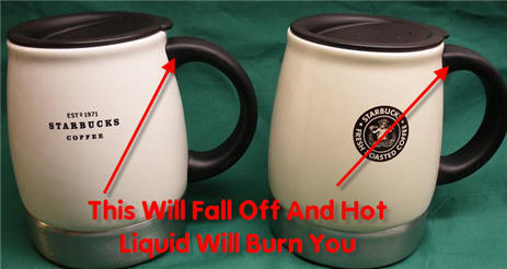 Recall: Handles Detach From Starbucks Cups, Spilling Scalding Liquid