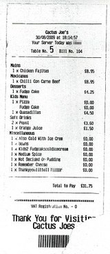 Restaurant Calls Rowdy Toddler "Little F***er" On Family's Receipt